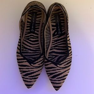 Steven brown and black zebra print flats